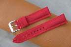 red canvas leather watch strap – photo 2