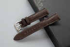 chocolate nubuck leather watch strap – photo 2