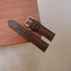 dark brown & tan pueblo leather watch strap – photo 2