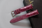 purple ostrich leather watch strap – photo 2