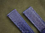 dark blue sea snake leather watch strap – photo 2