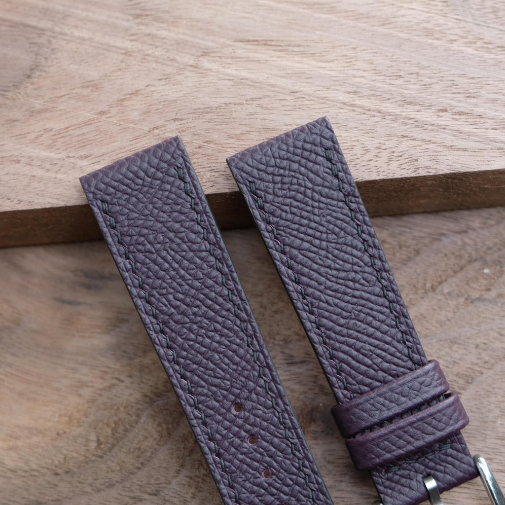 purple epsom leather watch strap – photo 2