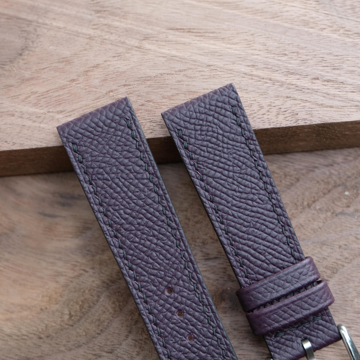purple epsom leather watch strap – photo 2