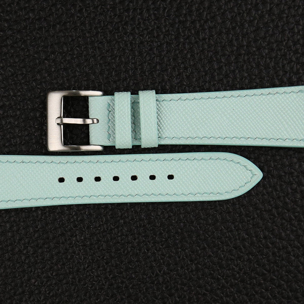 turquoise blue saffiano leather watch strap – photo 2