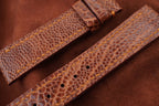 red brown ostrich leather watch strap – photo 2