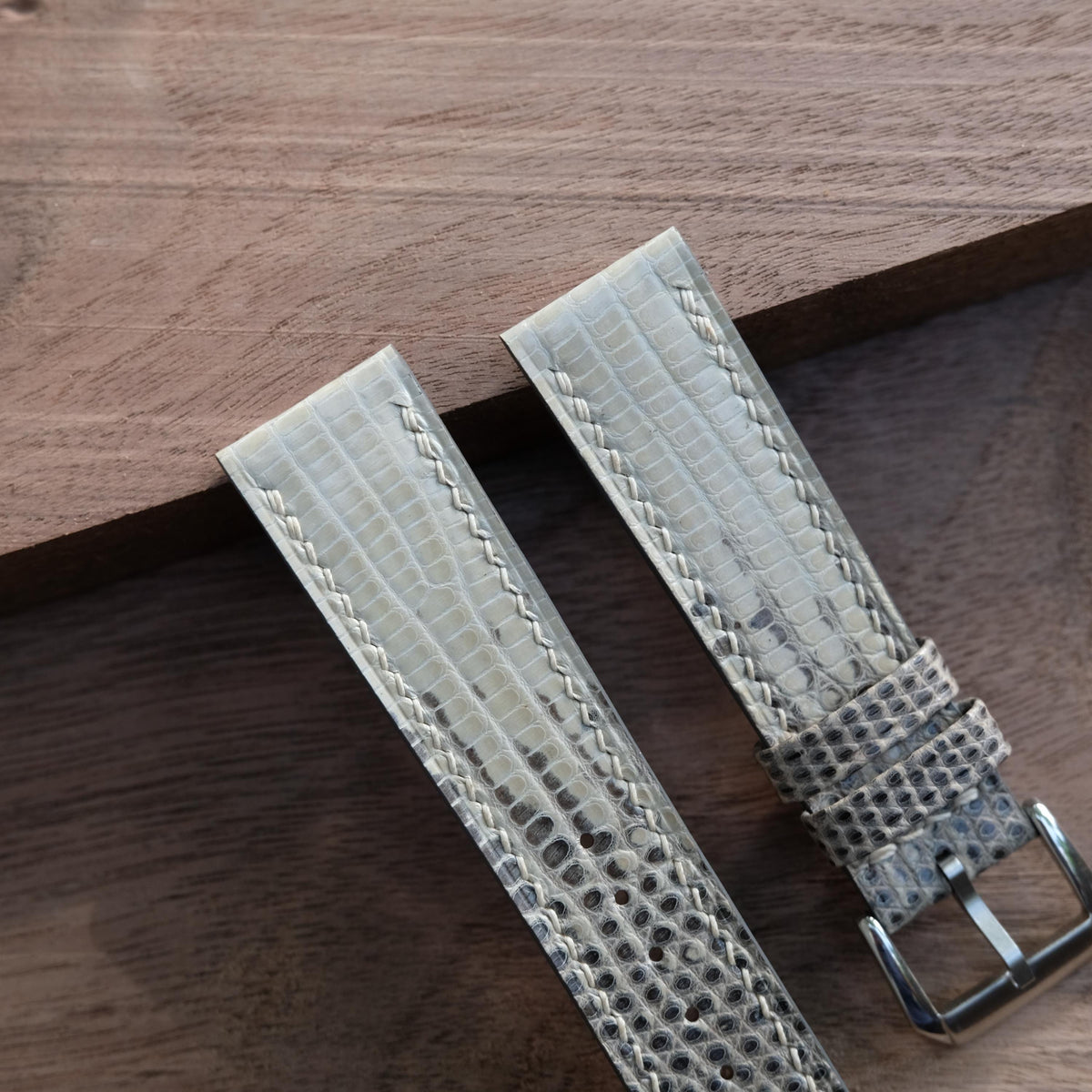 natural lizard leather watch strap – photo 2