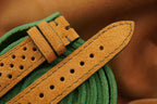 tan brown suede leather watch strap – photo 2
