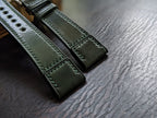dark green shell cordovan leather watch strap – photo 2