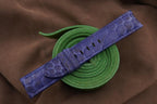 blue python leather watch strap – photo 2