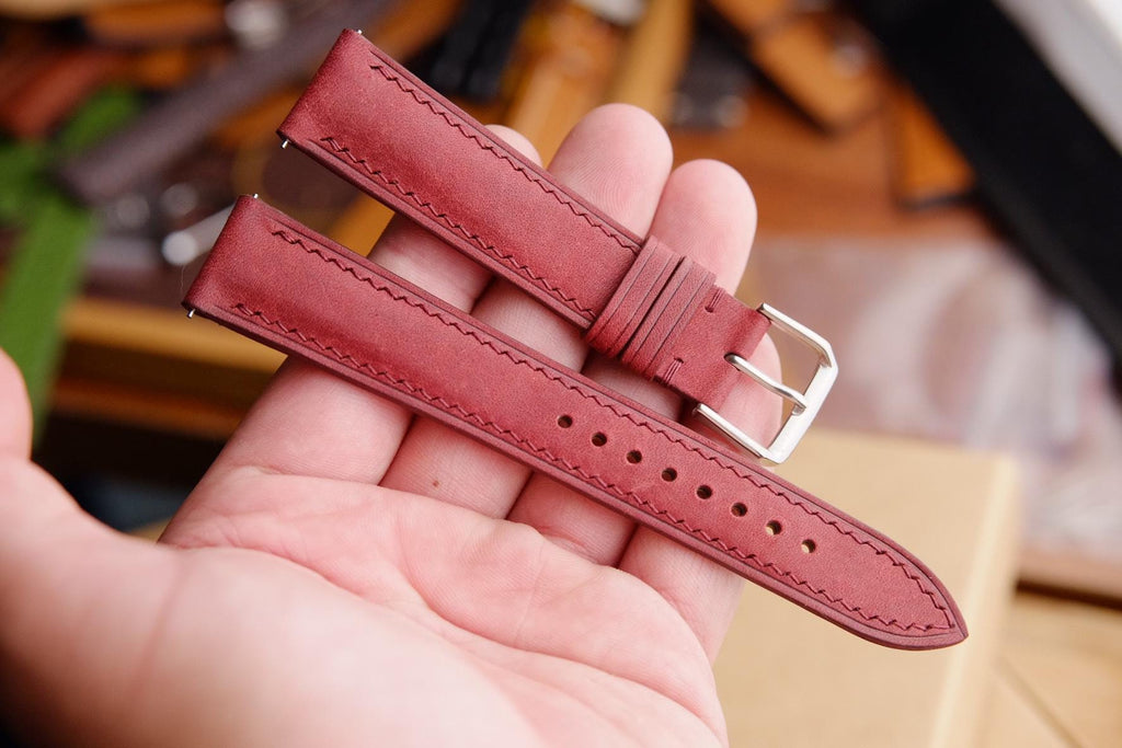 bordeaux pueblo leather watch strap – photo 2