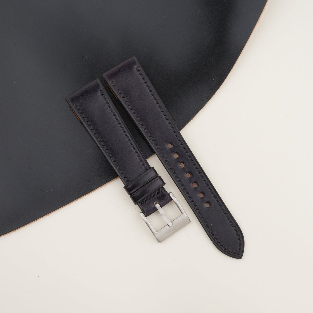 black shell cordovan leather watch strap – photo 2