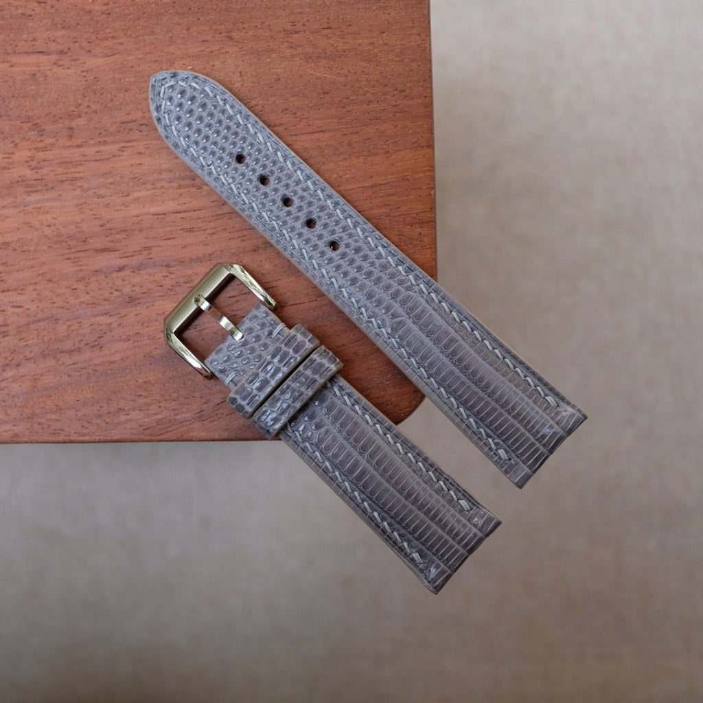 gray lizard leather watch strap – photo 2