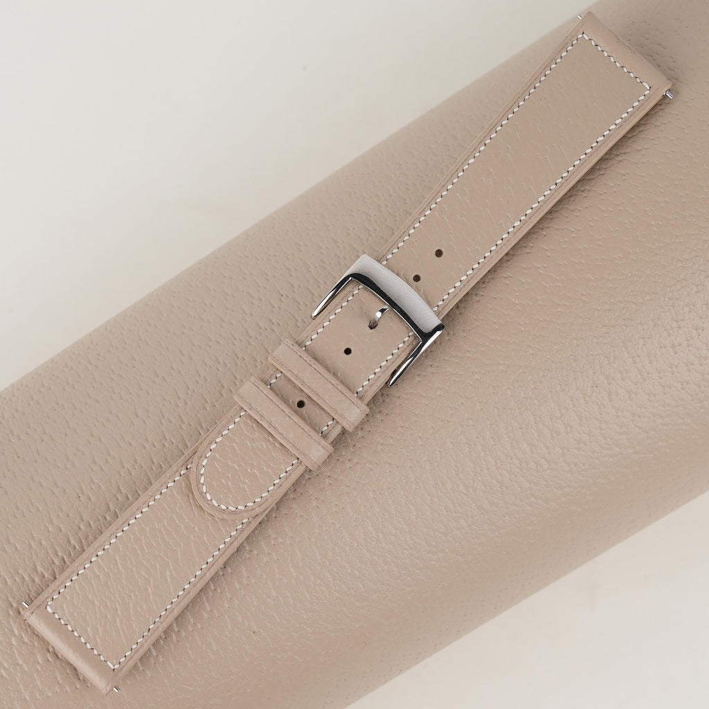 beige peccary leather watch strap – photo 2