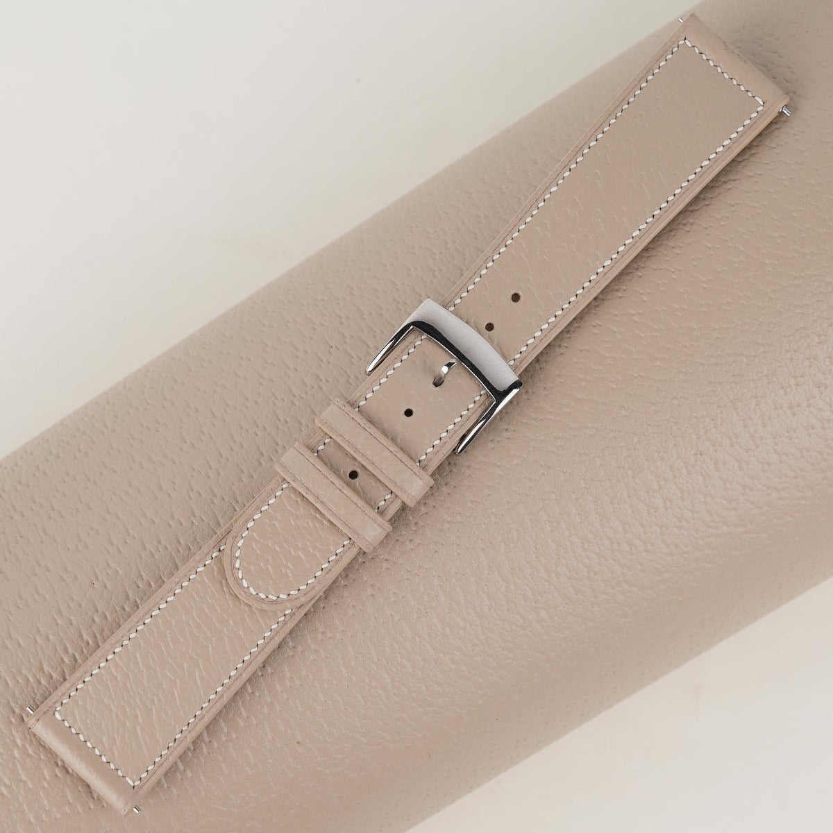 beige peccary leather watch strap – photo 2