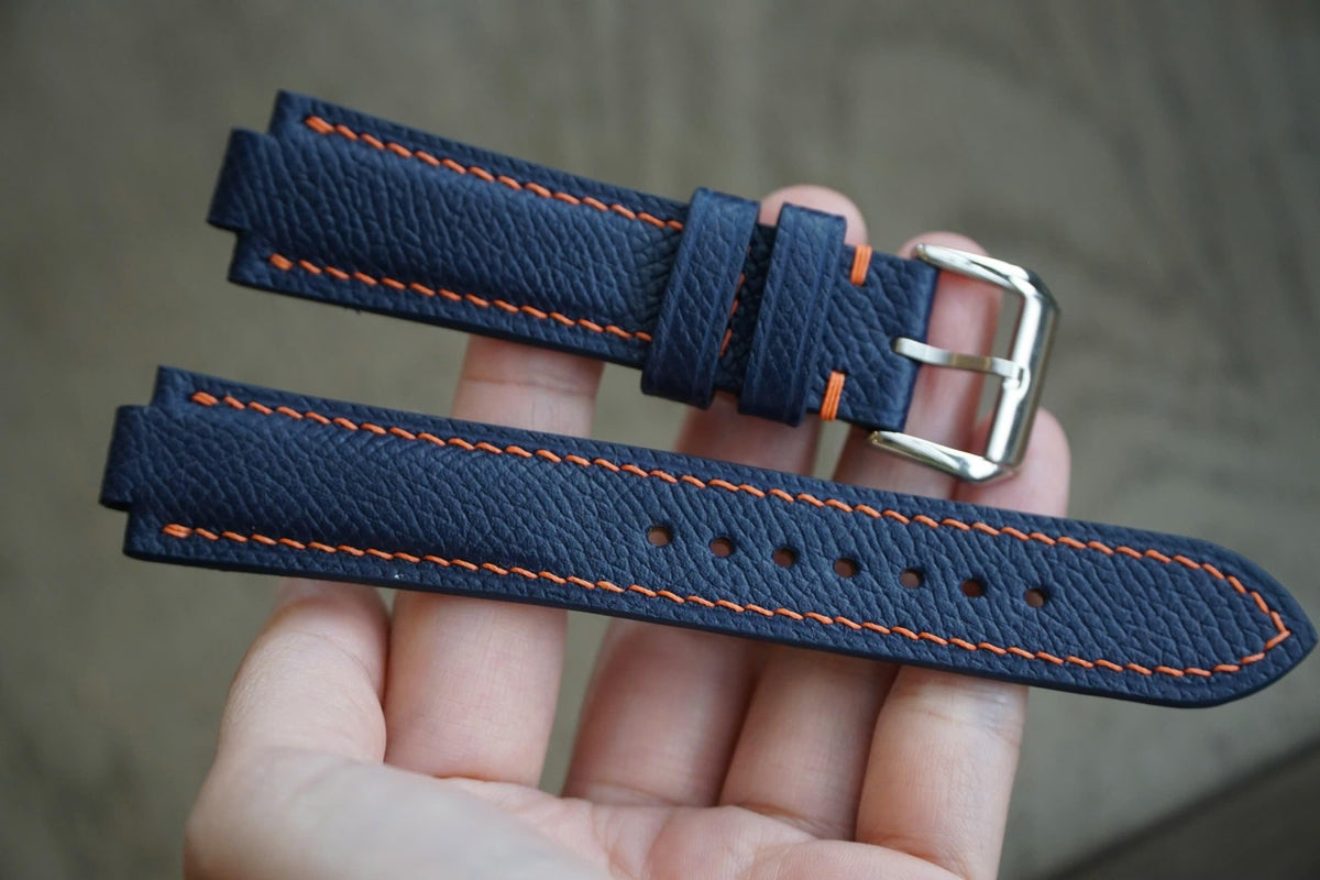 navy epsom leather watch strap – photo 2