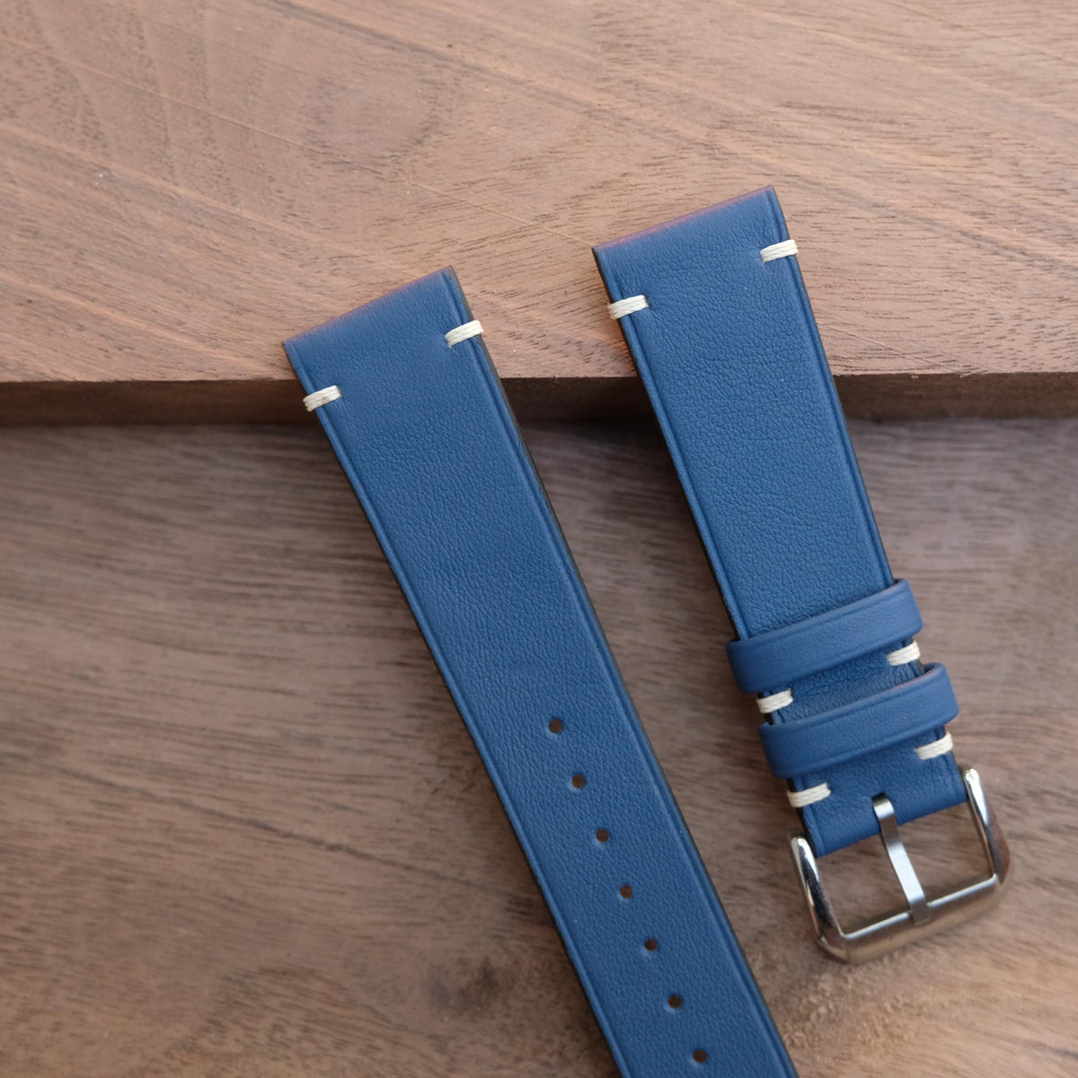blue swift leather watch strap – photo 2