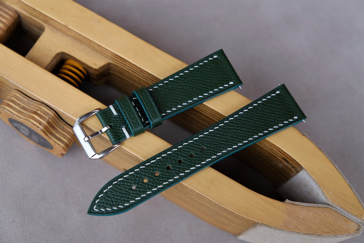 green epsom leather watch strap – photo 2