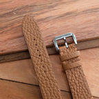 brown togo leather watch strap – photo 2