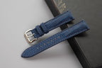 navy blue nubuck leather watch strap – photo 2