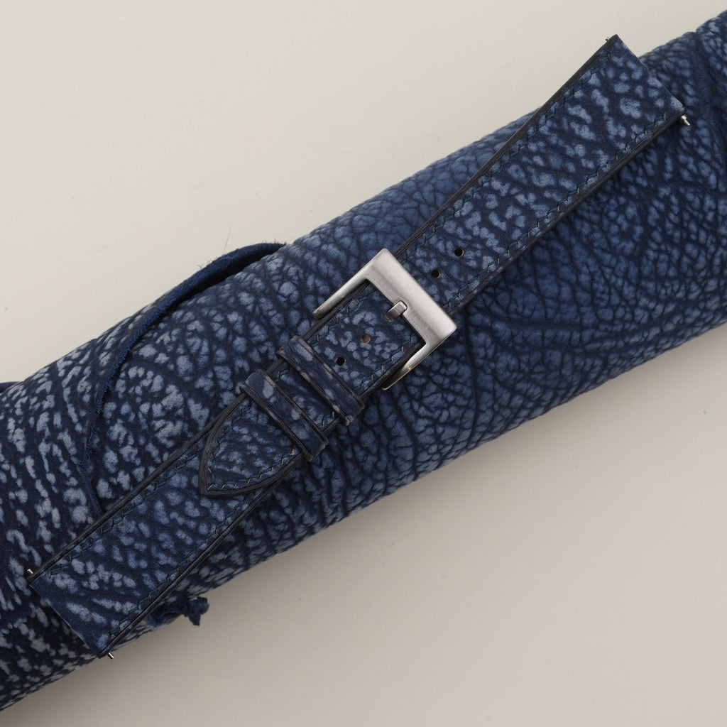 dark blue shark leather watch strap – photo 2