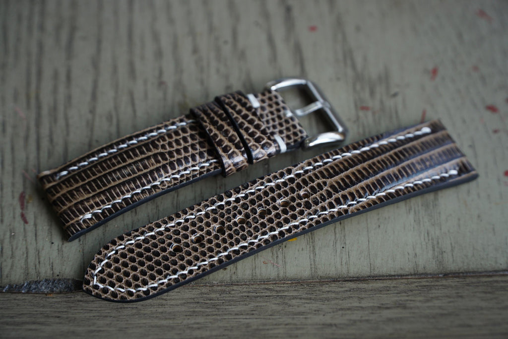black & gold lizard leather watch strap – photo 2