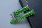 light green ostrich leather watch strap – photo 2