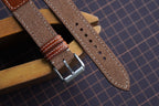 brown canvas leather watch strap – photo 2