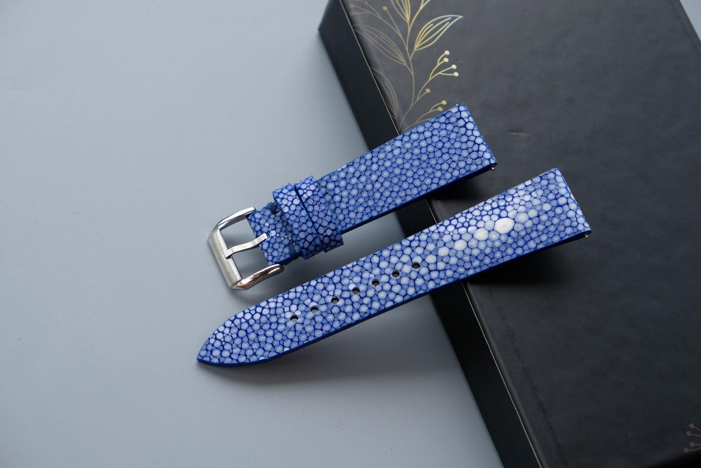 blue stingray leather watch strap – photo 2