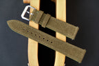 olive suede leather watch strap – photo 2