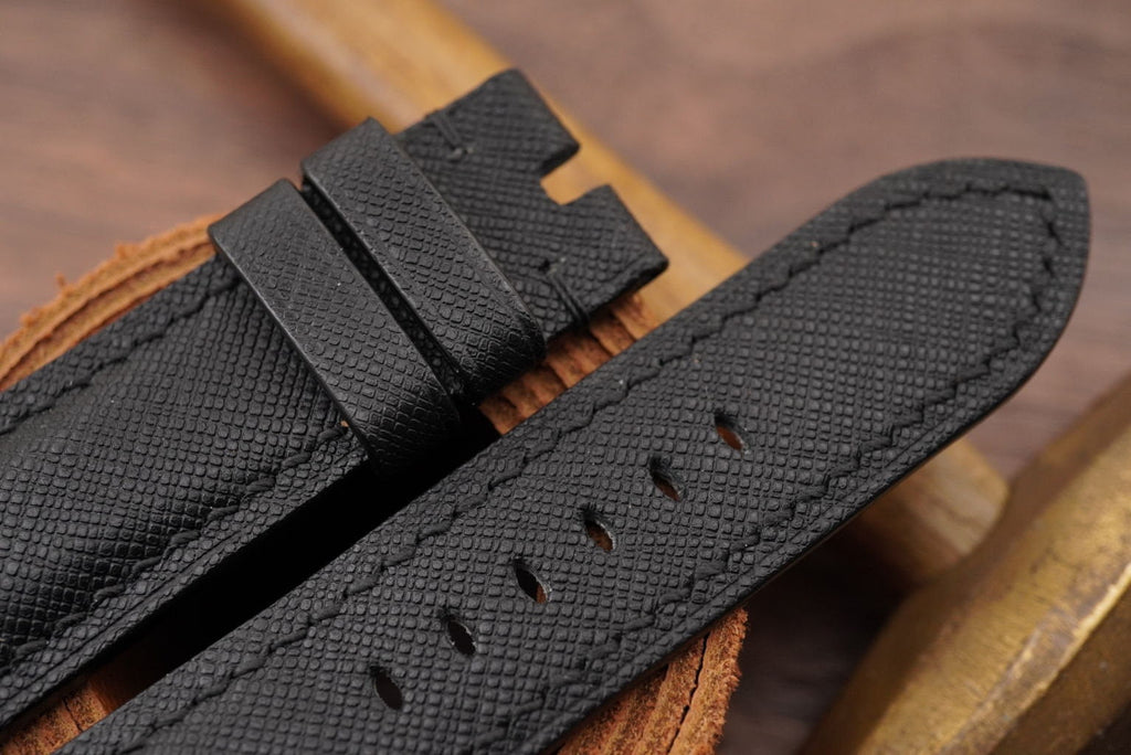black saffiano leather watch strap – photo 2