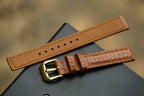 tan lizard leather watch strap – photo 2