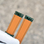 green sea snake leather watch strap – photo 2