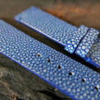 light blue stingray leather watch strap – photo 2
