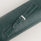 dark green lizard leather watch strap – photo 2