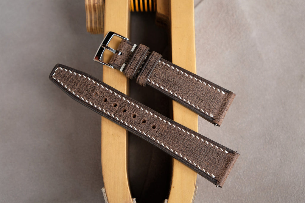 brown babele leather watch strap – photo 2