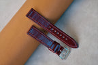 burgundy shell cordovan leather watch strap – photo 2
