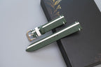 green & white epsom leather watch strap – photo 2