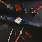 dark blue shell cordovan leather watch strap – photo 2