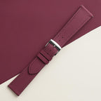 burgundy sailcloth rubber leather watch strap – photo 2