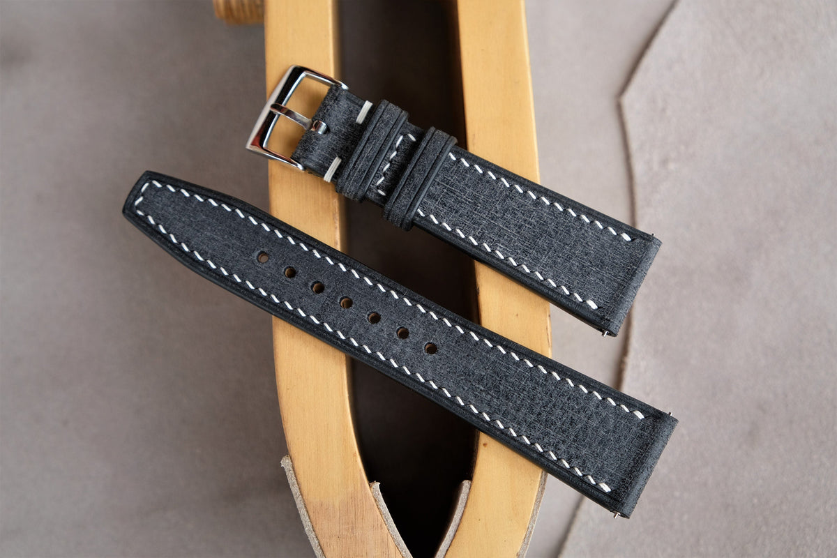 black babele leather watch strap – photo 2