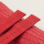 red alligator leather watch strap – photo 2