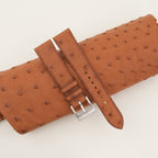 brown ostrich leather watch strap – photo 2