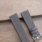 dark brown nubuck leather watch strap – photo 2