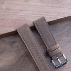 taupe nubuck leather watch strap – photo 2