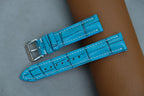 turquoise alligator leather watch strap – photo 2