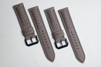 etoupe & black epsom leather watch strap