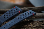 blue suede leather watch strap – photo 2