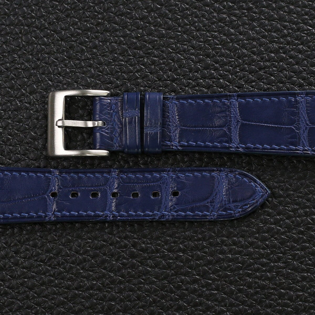 dark blue alligator leather watch strap – photo 2