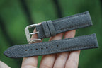 dark gray nubuck leather watch strap – photo 2