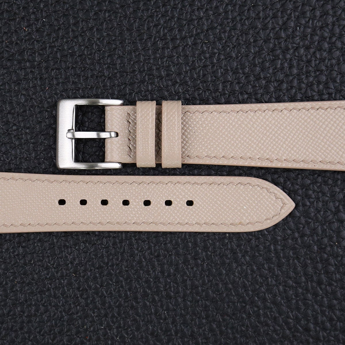 cream saffiano leather watch strap – photo 2